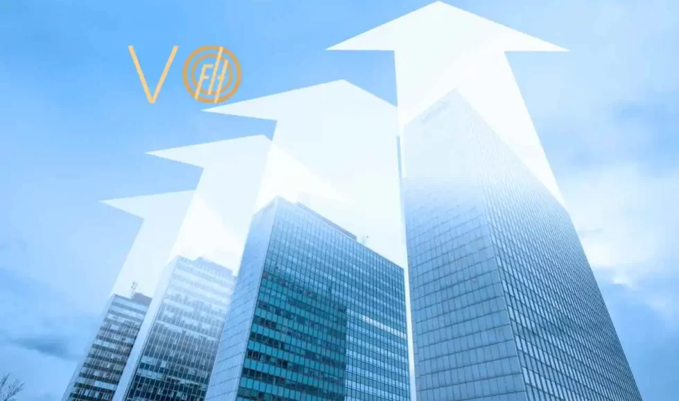 wzrost rat strzałki na tle wieżowców